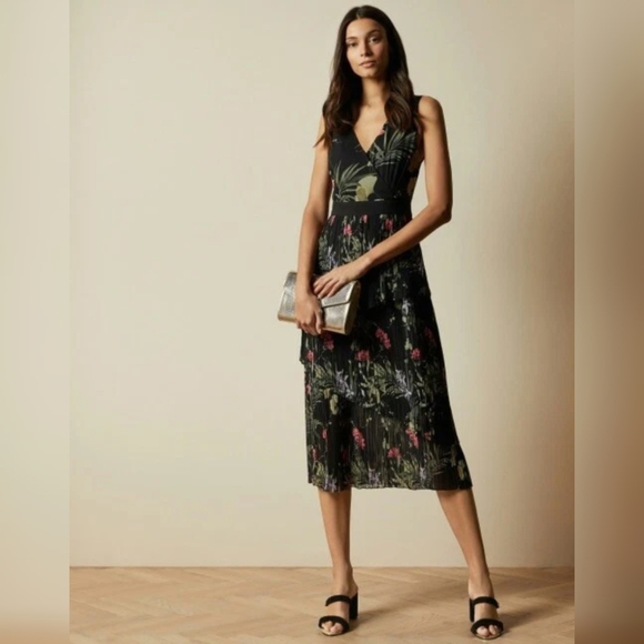 Ted Baker Dresses & Skirts - Ted Baker Black Floral Midi Dress0165